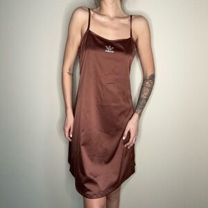 Brown Satin Adidas Dress